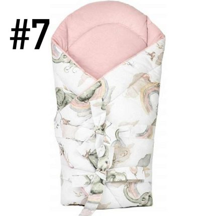 Newborn Baby Swaddle Wrap with Coconut Base – Adjustable 2 Drawstring Design 🍼🌸